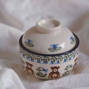 Teddy Bear Tea Set – Cup, Saucer & Lidded Bowl